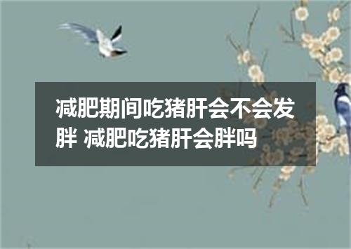 减肥期间吃猪肝会不会发胖 减肥吃猪肝会胖吗