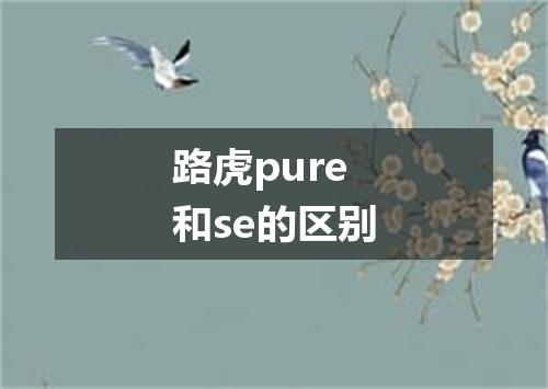 路虎pure和se的区别
