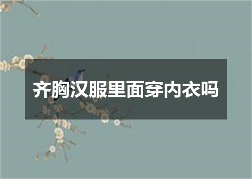 齐胸汉服里面穿内衣吗