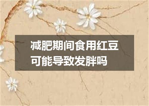 减肥期间食用红豆可能导致发胖吗