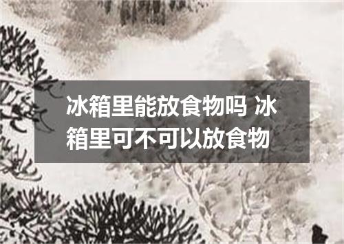 冰箱里能放食物吗 冰箱里可不可以放食物