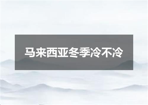 马来西亚冬季冷不冷