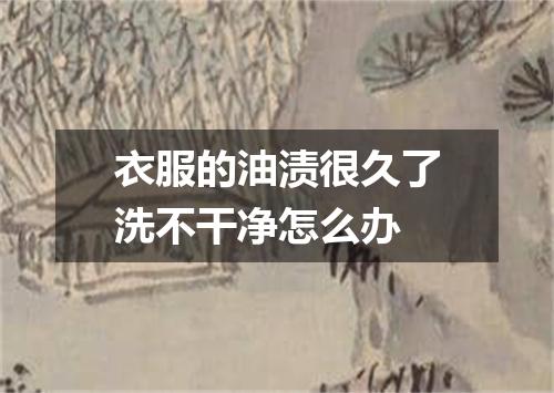 衣服的油渍很久了洗不干净怎么办
