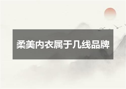 柔美内衣属于几线品牌