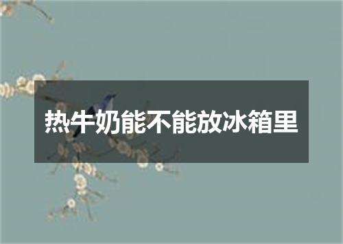 热牛奶能不能放冰箱里