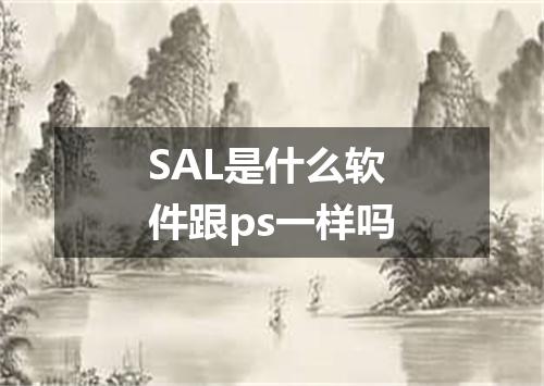 SAL是什么软件跟ps一样吗