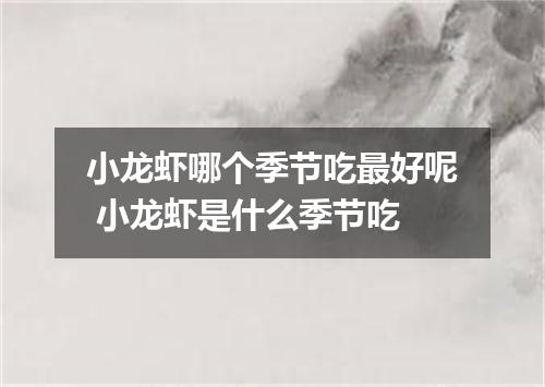 小龙虾哪个季节吃最好呢 小龙虾是什么季节吃