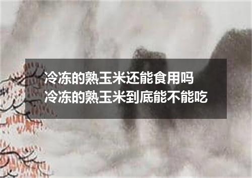 冷冻的熟玉米还能食用吗 冷冻的熟玉米到底能不能吃