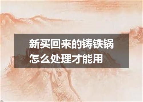 新买回来的铸铁锅怎么处理才能用