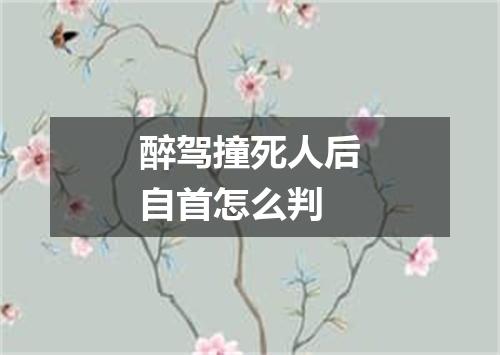 醉驾撞死人后自首怎么判