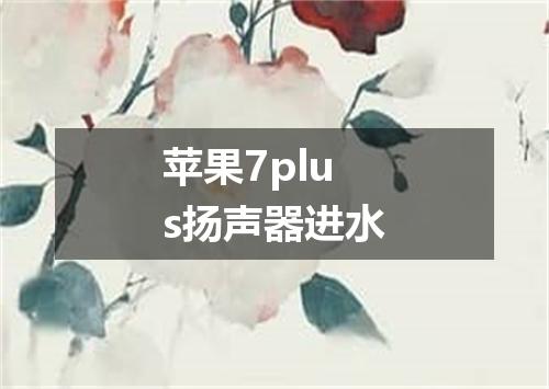 苹果7plus扬声器进水