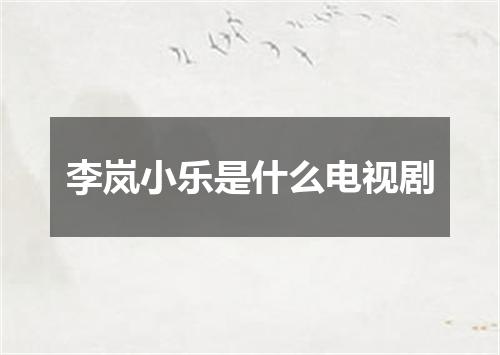 李岚小乐是什么电视剧