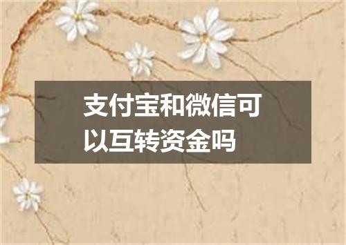 支付宝和微信可以互转资金吗