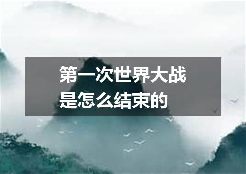 第一次世界大战是怎么结束的