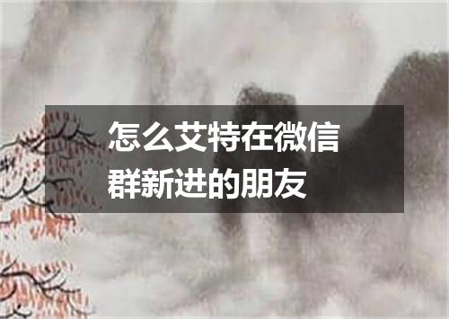 怎么艾特在微信群新进的朋友