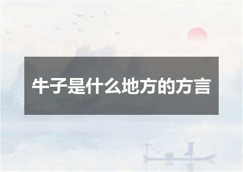 牛子是什么地方的方言