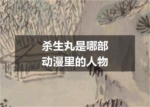 杀生丸是哪部动漫里的人物