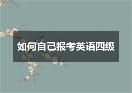 如何自己报考英语四级