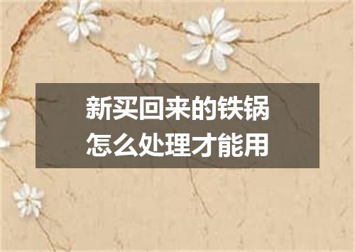 新买回来的铁锅怎么处理才能用