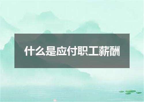 什么是应付职工薪酬