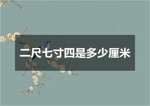 二尺七寸四是多少厘米