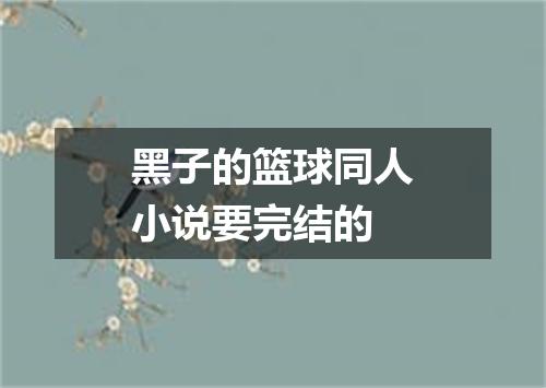 黑子的篮球同人小说要完结的