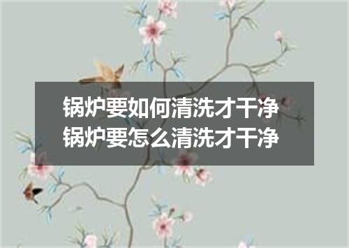 锅炉要如何清洗才干净 锅炉要怎么清洗才干净