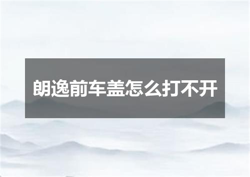 朗逸前车盖怎么打不开