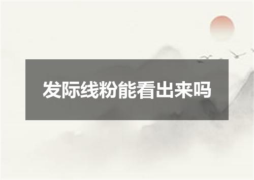 发际线粉能看出来吗