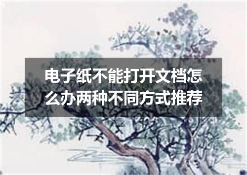 电子纸不能打开文档怎么办两种不同方式推荐