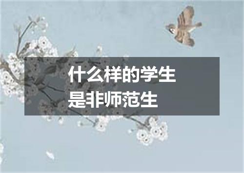 什么样的学生是非师范生