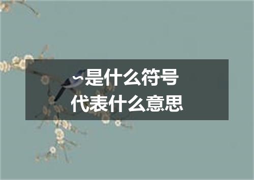 ∽是什么符号代表什么意思
