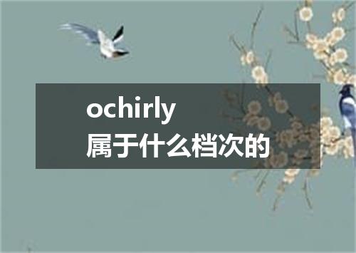 ochirly属于什么档次的