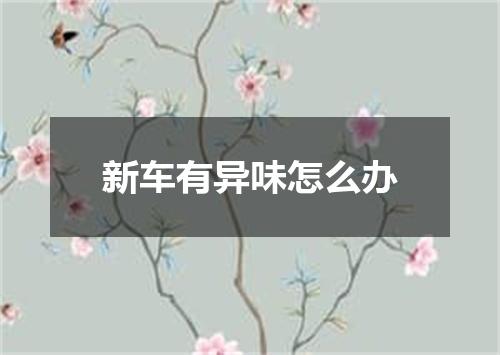新车有异味怎么办