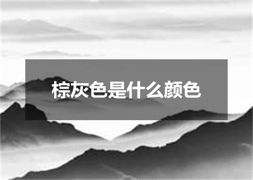 棕灰色是什么颜色