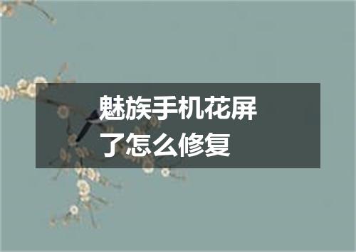 魅族手机花屏了怎么修复