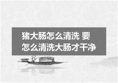 猪大肠怎么清洗 要怎么清洗大肠才干净