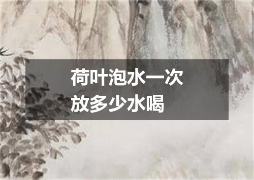 荷叶泡水一次放多少水喝