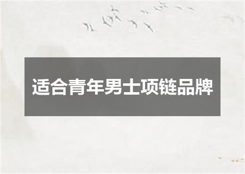适合青年男士项链品牌