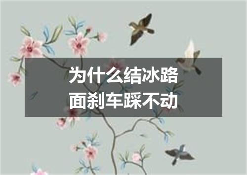 为什么结冰路面刹车踩不动