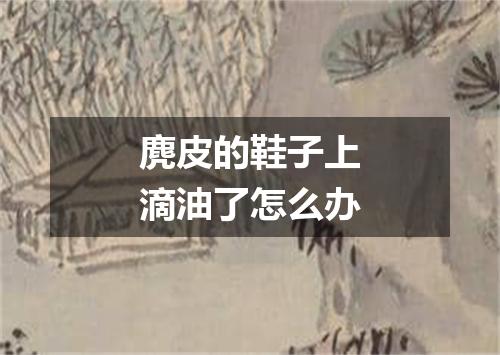 麂皮的鞋子上滴油了怎么办