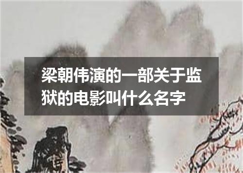 梁朝伟演的一部关于监狱的电影叫什么名字