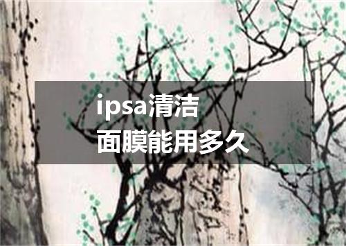 ipsa清洁面膜能用多久