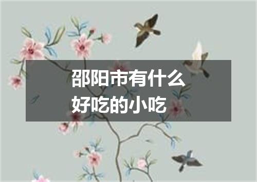 邵阳市有什么好吃的小吃