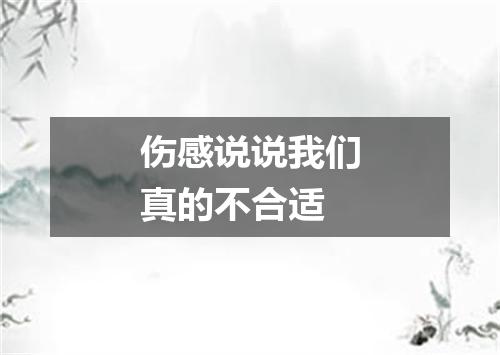 伤感说说我们真的不合适