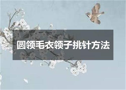 圆领毛衣领子挑针方法
