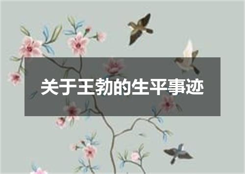 关于王勃的生平事迹