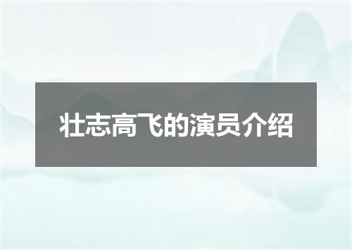 壮志高飞的演员介绍