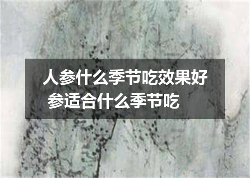 人参什么季节吃效果好 参适合什么季节吃