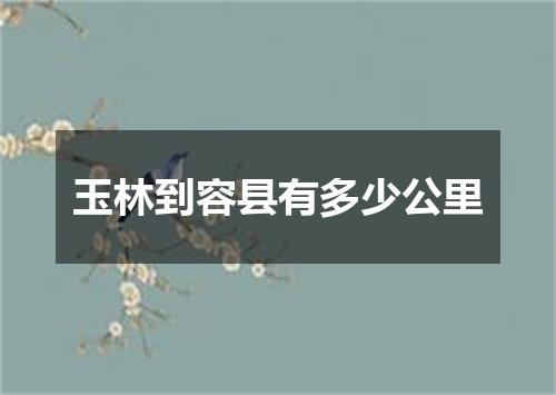 玉林到容县有多少公里